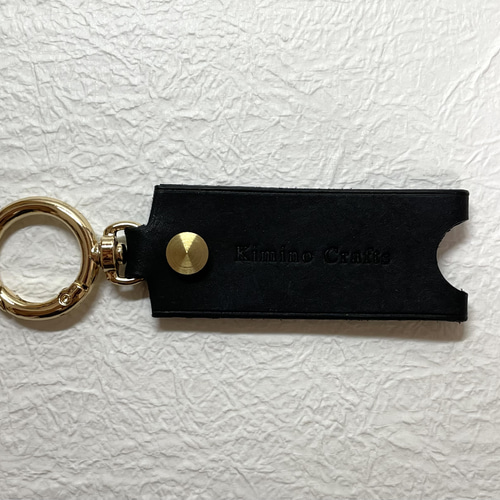 鈴木様限定】Maison Margiela ブラックレザーキーホルダー