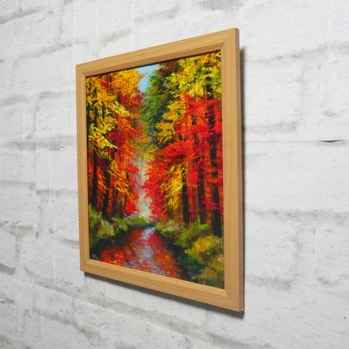 油絵 油彩 油彩画 絵 絵画 【錦秋のシンフォニー】 絵画 HR 通販