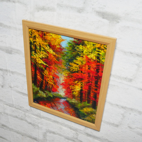 油絵 油彩 油彩画 絵 絵画 【錦秋のシンフォニー】 絵画 HR 通販