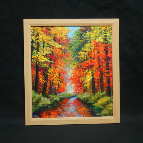 油絵 油彩 油彩画 絵 絵画 【錦秋のシンフォニー】 絵画 HR 通販