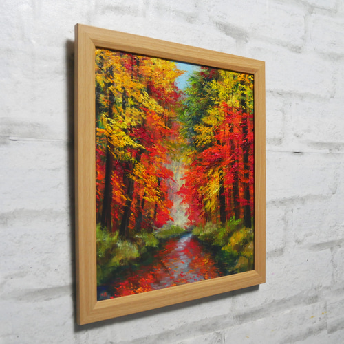 油絵 油彩 油彩画 絵 絵画 【錦秋のシンフォニー】 絵画 HR 通販