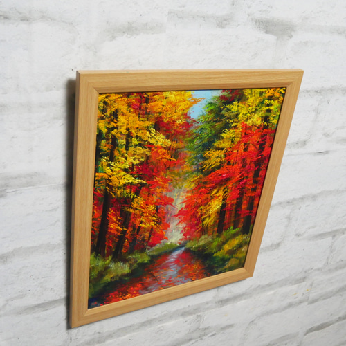 油絵 油彩 油彩画 絵 絵画 【錦秋のシンフォニー】 絵画 HR 通販