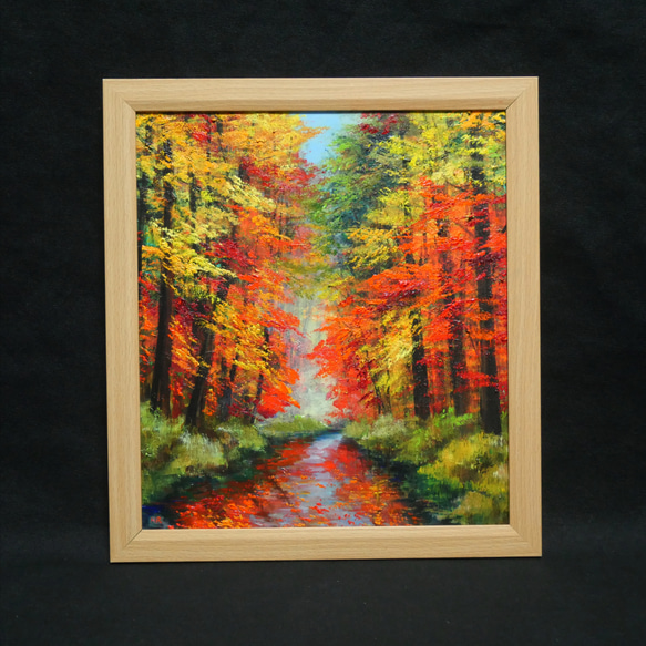 油絵 油彩 油彩画 絵 絵画 【錦秋のシンフォニー】 絵画 HR 通販