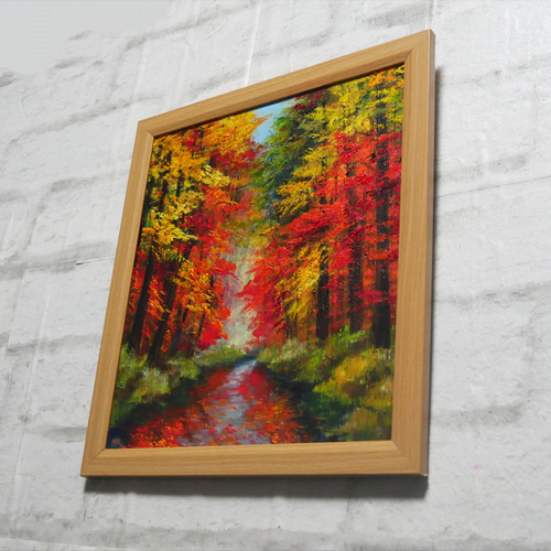 油絵 油彩 油彩画 絵 絵画 【錦秋のシンフォニー】 絵画 HR 通販