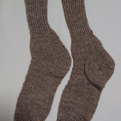 靴下　ウール100％手編みなのに安価 大人用Ｋ618 2枚目の画像