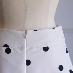 Polka dot A-line skirt ドットのAラインスカート（オフホワイト）38 18枚目の画像