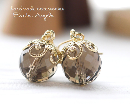 アッシュペー購入19un-neufアンヌフスモーキークォーツピアス 59495fd045cfc1b4a07532ef2034c8