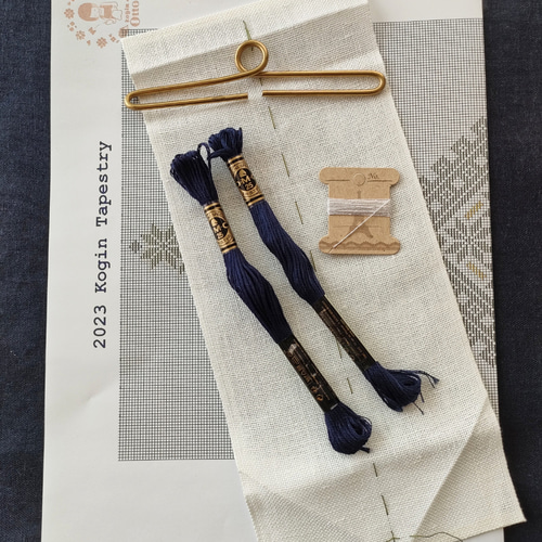ハンドメイド こぎん刺し kogin タペストリー フリーカバー マット