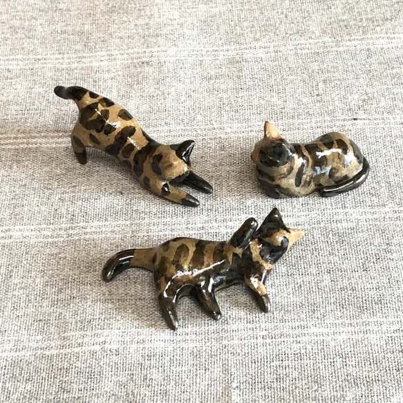 猫の箸置き三態（サビ猫/nobi,goro,hako） 猫グッズ 猫雑貨 サビ猫 箸