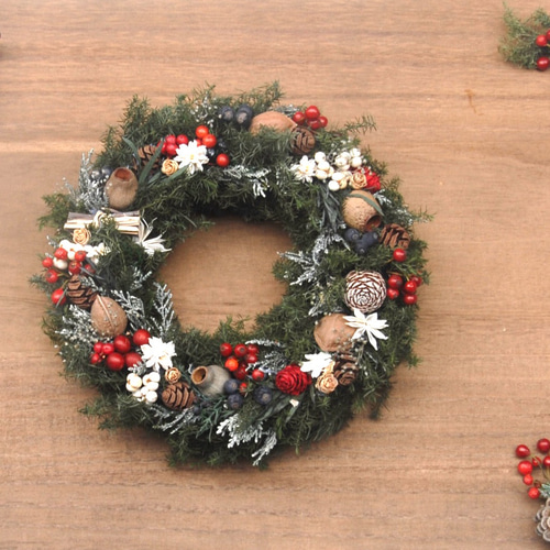 Merry Christmas 2023 ホプシーのクリスマスリース 33cm Merry