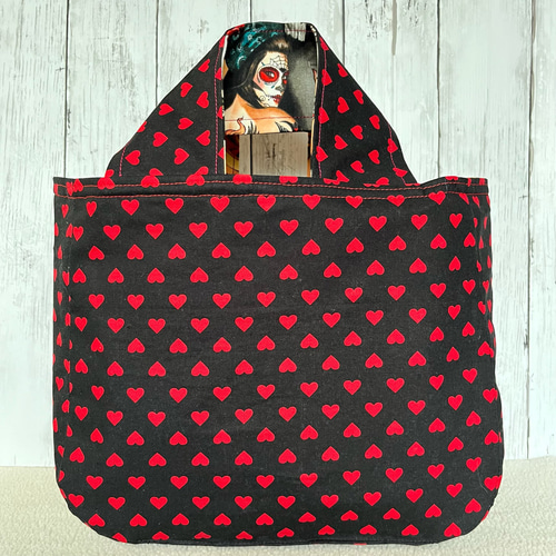 タトゥーレディー＆スカル お買い物バッグ(大) トートバッグ TEFFー