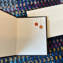 新size、再入荷！イタリア製　大人のクリスマミニスカード『エンボス加工　きらきら箔押し　クリスマスツリー』～中紙付き～ 3枚目の画像