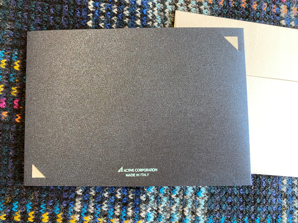 新size、再入荷！イタリア製　大人のクリスマミニスカード『エンボス加工　きらきら箔押し　クリスマスツリー』～中紙付き～ 11枚目の画像