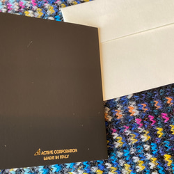 新size、再入荷！イタリア製　大人のクリスマミニスカード『エンボス加工　きらきら箔押し　クリスマスツリー』～中紙付き～ 6枚目の画像