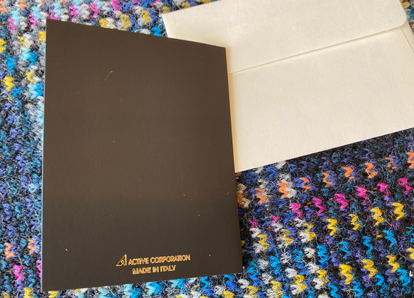 新size、再入荷！イタリア製　大人のクリスマミニスカード『エンボス加工　きらきら箔押し　クリスマスツリー』～中紙付き～ 6枚目の画像