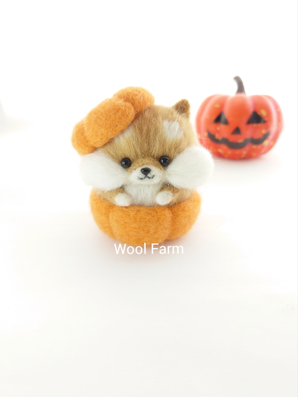 ハロウィン柴犬　～Wool Farm～　羊毛フェルト 1枚目の画像