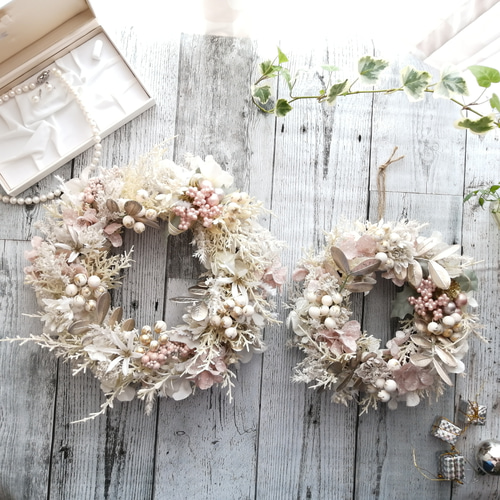 完売>【大】ホワイトクリスマスリース 2023 アーティフィシャル