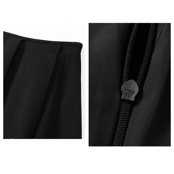たれ感かりスカート　しわになりにくいスカート　シンプルスカート　ブラック　S-XL #332 18枚目の画像