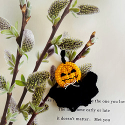ハロウィン　アイテム　ブローチ ヘアクリップ　仮装グッズ  カボチャ魔法使い　pumpkin ウイザード 9枚目の画像