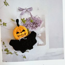 ハロウィン　アイテム　ブローチ ヘアクリップ　仮装グッズ  カボチャ魔法使い　pumpkin ウイザード 6枚目の画像