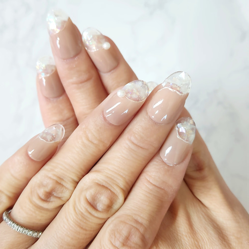 EVER NAIL クリアベージュ ネイルチップ セット EVER NAIL クリアベージュ ネイルチップ セット EVER NAIL