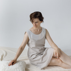 快適なエレガンス：部屋も外も魅力的なショートドレス [White] 1枚目の画像