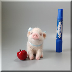 Tiny zoo 作家 羊毛フェルト テディベア ハンドメンド ぬいぐるみ ブタ Tiny zoo 作家 羊毛フェルト テディベア ハンドメンド