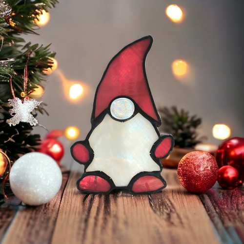 ステンドグラス風クリスマス置物 ステンドグラス風*クリスマス・ツリー・おうち・ガーランド