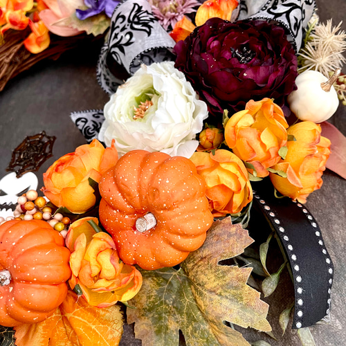❤︎あいぞうさま専用❤︎特大ハロウィンリース　フラワーリース　アーティフィシャル ❤︎あいぞうさま専用❤︎特大ハロウィンリース フラワーリース