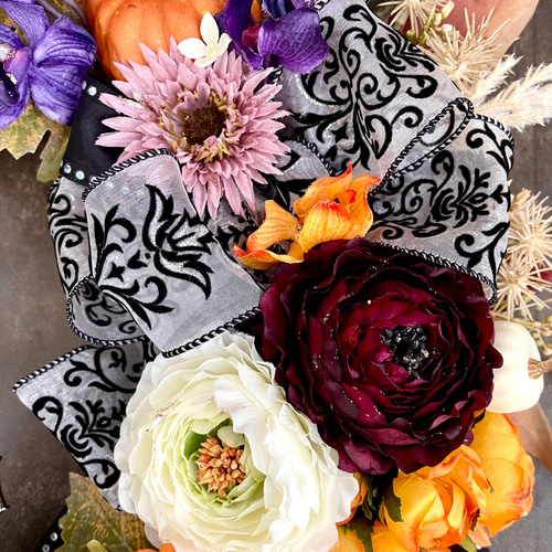 No.wreath-15523/特大2-WAYハロウィンリース23-(8) 55x40