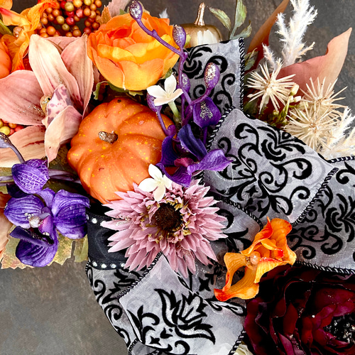 ❤︎あいぞうさま専用❤︎特大ハロウィンリース　フラワーリース　アーティフィシャル No.wreath-15400/ ハロウィンリース20-(36) 35cm/アーティ