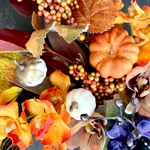 No.wreath-15523/特大2-WAYハロウィンリース23-(8) 55x40