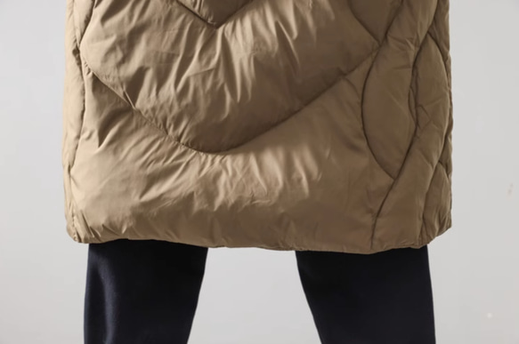 【M-2xL】冬 フード付きロングダウンジャケット　カジュアルな軽い 暖かさロングコート 17枚目の画像