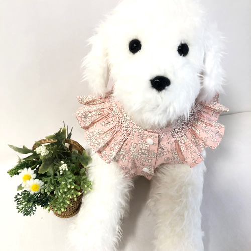 犬服 パリスタイル小型犬服 受注制作 ～スモッキング刺繍