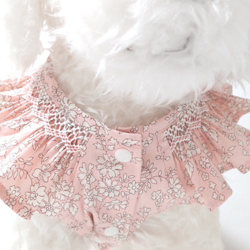 犬服 パリスタイル小型犬服 受注制作 ～スモッキング刺繍