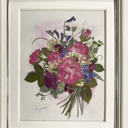 押し花額 押し花アート バラ 割れない 軽い 卒業祝 入学祝 お見舞い 母