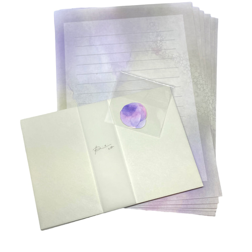 レターセット 赤紫 レターセット Risaco 通販 16657912｜Creema(クリーマ)