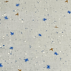 Kimberly Kight 110cm x 50cm 切売 - キラキラ星/Grey＋Gold 2枚目の画像