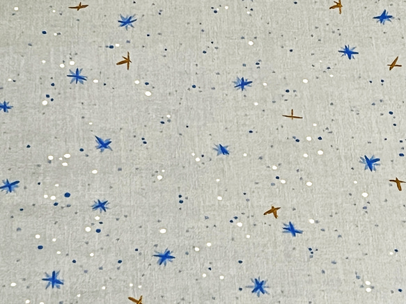 Kimberly Kight 110cm x 50cm 切売 - キラキラ星/Grey＋Gold 2枚目の画像