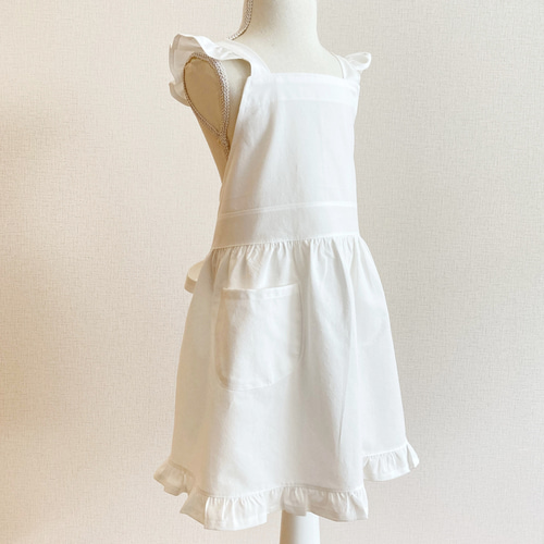 90～110 アリスの白いエプロン 女の子用 子供 キッズ エプロン korima