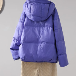 【S-M】冬 フード付きダウンジャケット　カジュアルな軽い 暖かさコート　防風ジャケット 5枚目の画像