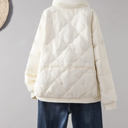 【S-L】冬 軽いダウンジャケット　カジュアル 暖かさコート　防風ジャケット　ホワイト 5枚目の画像