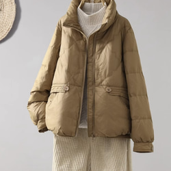 【S-L】冬 軽いダウンジャケット　カジュアル 暖かさコート　防風ジャケット　ホワイト 1枚目の画像