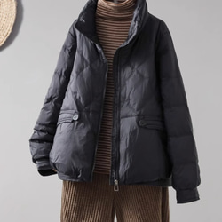 【S-L】冬 軽いダウンジャケット　カジュアル 暖かさコート　防風ジャケット　ホワイト 4枚目の画像