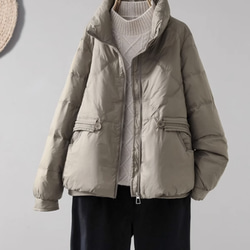 【S-L】冬 軽いダウンジャケット　カジュアル 暖かさコート　防風ジャケット　ホワイト 3枚目の画像