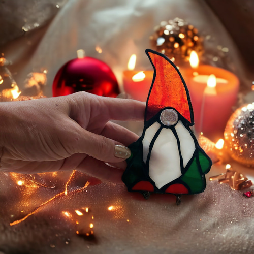 ステンドグラス風クリスマス置物 ステンドグラスランプ クリスマスハウス サンキャッチャー クリスマス