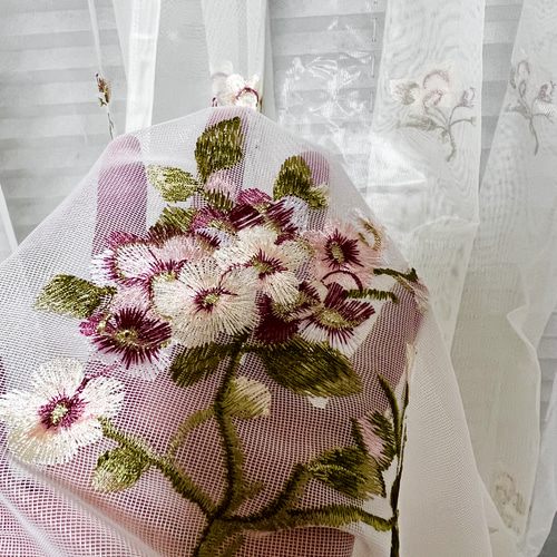 2枚組 レースカーテン 刺繍 サロン 店 ルーム カーテン おしゃれ 2枚組 レースカーテン 刺繍 サロン 店 ルーム カーテン おしゃれ