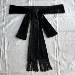 ベロア　しごき　黒　3m 成人式　振袖　着物　七五三 1枚目の画像