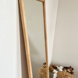 【日本製】全身鏡　姿見　立て掛けミラー　アンティーク調 11枚目の画像