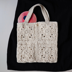 マクラメ✖️ダブルフリンジ♪ ロシアヤーン ズパゲッティ トート